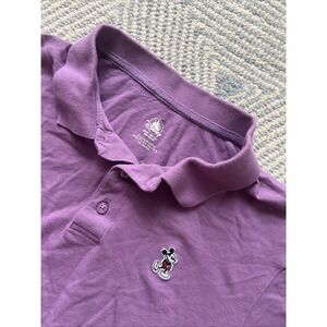 Disney Slim Fit Mickey Mouse Embroidered‎ Logo Polo - Purple - Medium